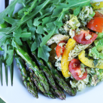 Thumbnail image for Exquisite Salad ~ Rice, Chicken, Asparagus, Avocado with Cilantro Puree Vinaigrette