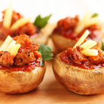 Thumbnail image for Spicy Sausage Pizza Stuffed Mushrooms