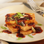 Thumbnail image for Fried Tofu and Spicy Korean Red Pepper Sauce with Gochugaru, Ginger and Sesame