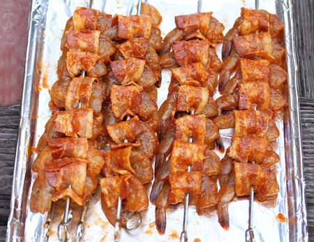 Resultado de imagen para Bacon Wrapped Barbeque Shrimp