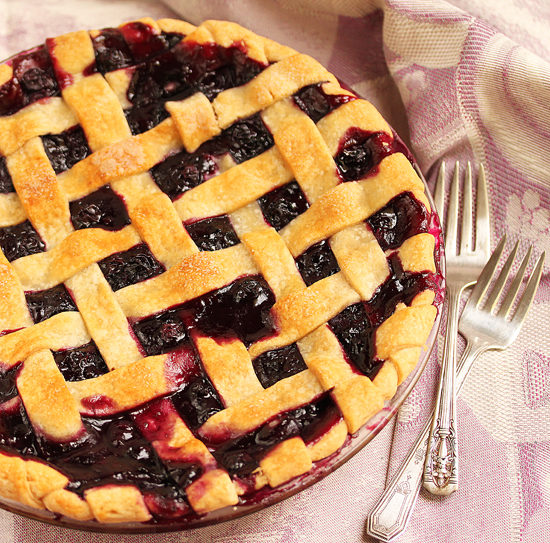 Blueberry Pie & How to Make a Lattice Top