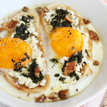 Thumbnail image for Baked Eggs with Goat Cheese & Basil-Mint Pesto