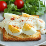 Thumbnail image for Hard-Cooked Eggs on Toast with Béchamel Sauce
