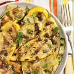Thumbnail image for Grilled Zucchini & Anchovy Garlic Caper Sauce