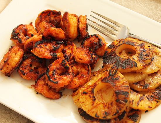 Grilled Shrimp and Pineapple
