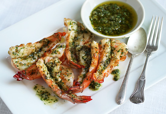 Spicy Grilled shrimp with Green Yuzu Kosho Pesto 1