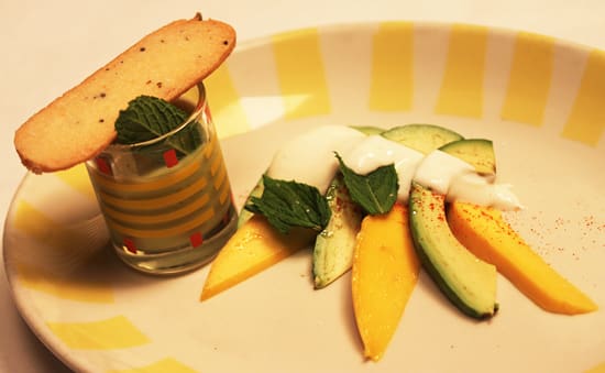 A plate with some food on it
