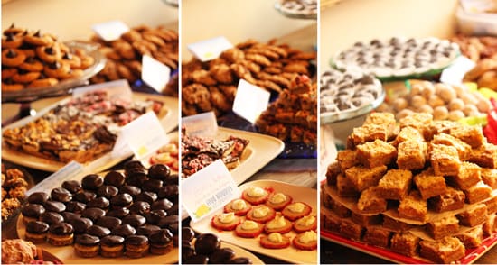 A table filled with different types of desserts.