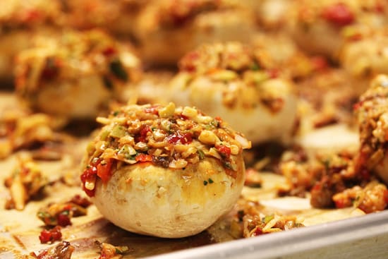 A close up of some food on top of a pan
