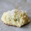 A close up of a cookie on top of a table