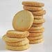 A stack of cookies on top of each other.