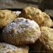 A close up of some cookies on the table